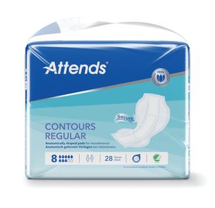 Attends Contours Sanitary Pads Size 8 Regular (Pack of 28) 201299