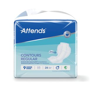 Attends Contours Sanitary Pads Size 9 Regular (Pack of 2)8 201312
