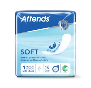 Attends Soft Sanitary Pads Long Size 1 Mini (Pack of 16) 204863