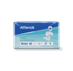 Attends Flex Nappies Size 10M x4 Pack of 22 37289