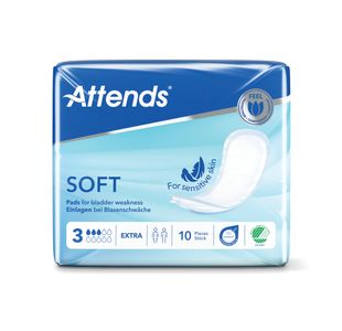 Attends Soft Sanitary Pads Size 3 Extra (Pack of 10) 207260