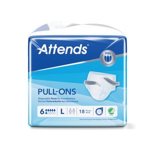 Attends Pull-Ons Incontinence Pants Size 6L x4 Pack of 18 36845