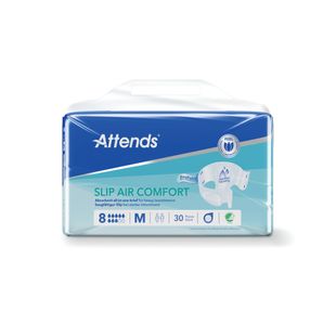 Attends Slip Air Comfort Nappies Size 8M x4 Pack of 30 37785