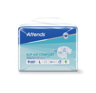 Attends Slip Air Comfort Nappies Size 9L x4 Pack of 28 37789