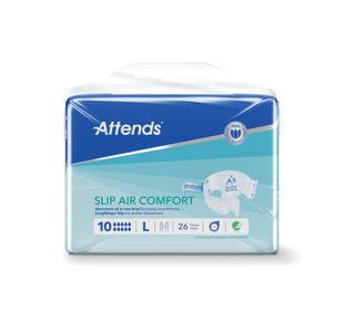 Attends Slip Air Comfort Nappies Size 10L x2 Pack of 26 37790