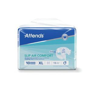 Attends Slip Air Comfort Nappies Size 10XL x4 Pack of 15 37793