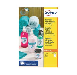 Avery Removable Labels Round 63.5mm Diameter 8 Per Sheet Wht (Pack of 200) L4852REV-25