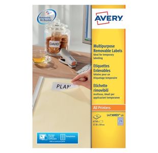 Avery Laser Mini Labels 17.8x10mm 270 per sheet White (Pack of 6750) L4730REV-25