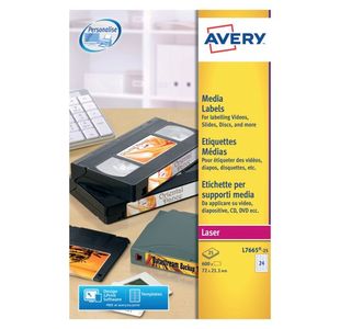 Avery Mini Data Cartridge Label 72x21.1mm White(Pack of 600) L7665-25