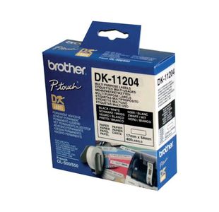 Brother Black on White Paper Multi Purpose Labels (Pack of 400) DK11204