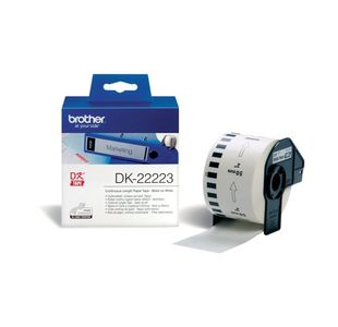 Brother Continuous Paper Roll Black on White 50mm DK-22223