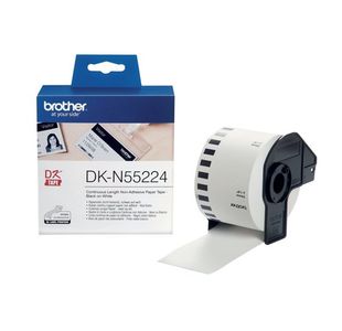 Brother Continuous Non-Adhesive Paper Roll Black on White 54mm DKN55224
