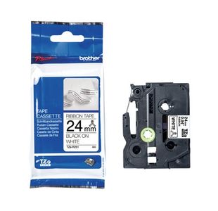 Brother P-Touch TZe Ribbon Tape Cassette 24mm x 4m Black on White Tape TZER251