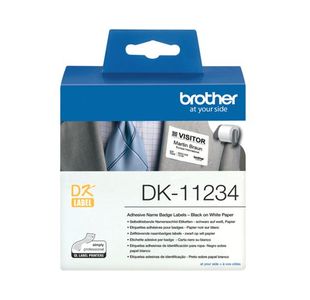 Brother Name Badge Labels 60 x 86mm 260 Labels Per Roll White DK-11234