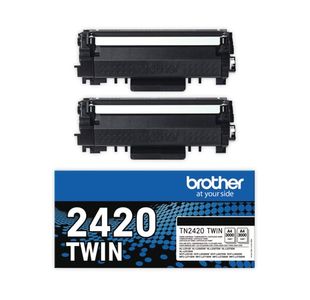 Brother TN-2420TWIN Toner Cartridge HY Black Twinpack TN2420TWIN