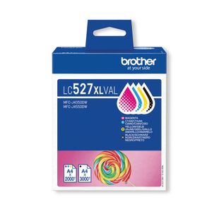 Brother LC527XLVAL Ink Cartridge High Yield Value Pack CMYK LC527XLVAL