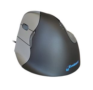 BakkerElkhuizen Evoluent4 Wired Left Handed Vertical Mouse Medium Black/Grey/Silver BNEEVL4