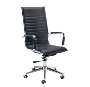 Bari high back executive chair - black faux leather
