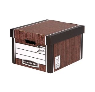 Bankers Box Premium Classic Box Wood Grain (Pack of 5) 7250513