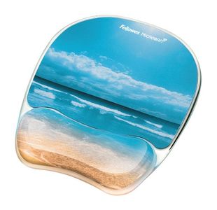 Fellowes Mousepad Wrist Support Sandy Beach Design 9179301