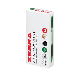 Zebra Z-Grip Retractable Ballpoint Pen Green Pack of 12 4901681030521