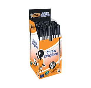 Bic Cristal Ballpoint Pen Medium Black Pack of 50 8373632