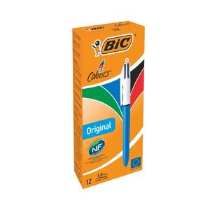 Bic 4 Colours Retractable Ballpoint Pen Blue/Black/Red/Green Pack of 12 801867SGL