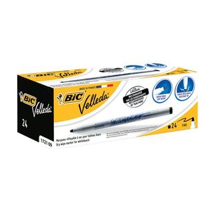 Bic Velleda 1721 Whiteboard Marker Fine Black (Pack of 24) 841842