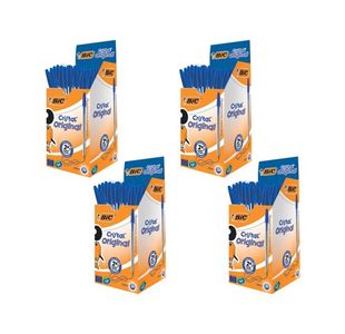 Bic Cristal Ballpoint Pen Medium Blue (Pack of 50) 4 For 3