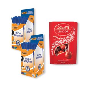 Bic Cristal Ballpoint Pen Medium Blue Pack 50 Buy 2 Get FOC Lindor