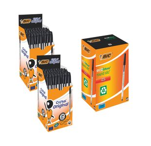 Bic Cristal Ballpoint Blue Buy 2 Packs Get Bic ECOlutions Black Free