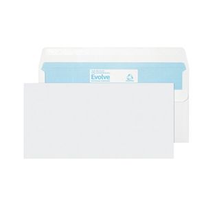 Evolve DL Envelope Recycled Wallet Self Seal 90gsm White (Pack of 1000) RD7882