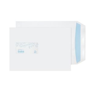 Evolve C5 Envelopes Recycled Window Self Seal 100gsm White (Pack of 500) RD7084