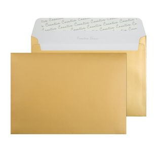 C5 Wallet Envelope Peel and Seal 130gsm Metallic Gold (Pack of 250) 313