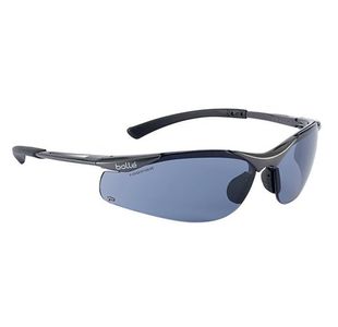 Bolle Safety Glasses Contour Platinum Smoke Lens BOCONTPSF