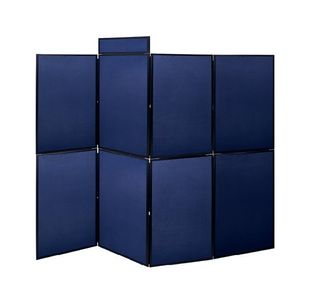 Bi-Office Showboard 8 Panel+Header Boards Blue 2400x1800mm DSP33268