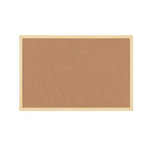 Bi-Office Pastel Cork Noticeboard Yellow Frame 600x400mm MC030011961