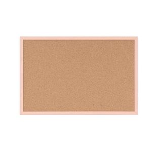 Bi-Office Pastel Cork Noticeboard Salmon Frame 600x400mm MC030011991