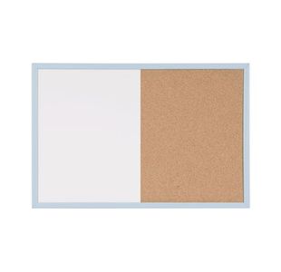 Bi-Office Pastel Magnetic Cork Combination Board Blue Frame 60x40cm MX03106981