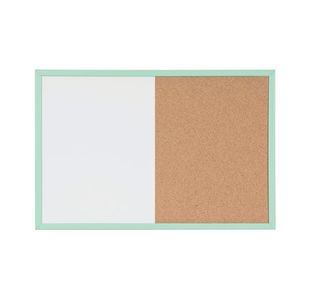 Bi-Office Pastel Magnetic Cork Combination Board Green Frame 60x40cm MX03106971
