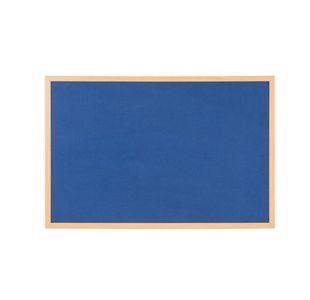 Earth Executive Felt Noticeboard 90x60cm Blue Oak MDF Frame FB0743239