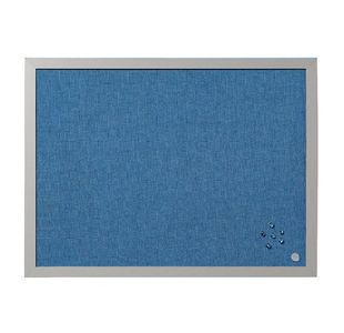 Bi-Office Blue Fabric Noticeboard Pearl Frame 60x45cm FB04130608
