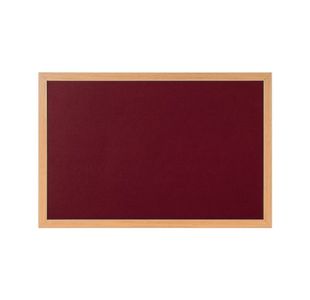 Earth Prime Felt Noticeboard 120x90cm Burgundy Oak MDF Frame FB1433233