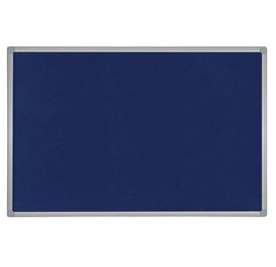Bi-Office Aluminium Trim Felt Notice Board 900x600mm Blue FB0743186