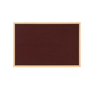 Earth Executive Felt Noticeboard 90x60cm Burgundy Oak MDF Frame FB0733239