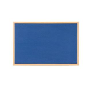 Earth Executive Felt Noticeboard 180x120cm Blue Oak MDF Frame FB8543239