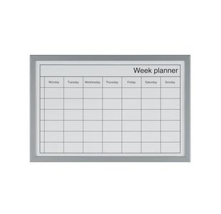 Bi-Office Magnetic Weekly Planner Whiteboard Grey Frame 60x40cm mm03000839