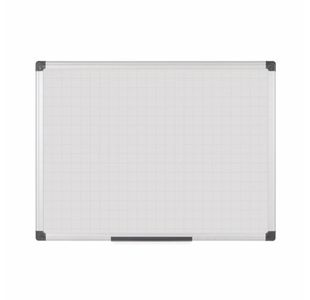 Bi-Office Maya Gridded Double Sided Magnetic Laquered Steel Whiteboard Aluminium Frame 1200x1200mm - MA3847170