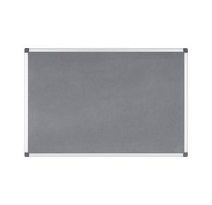 Bi-Office Felt Noticeboard 120x90cm Aluminium Frame Grey FA0542170