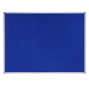 Earth Maya Felt Noticeboard 90x60cm Blue Aluminium Frame FA0343790